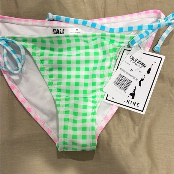 Colorful Gingham Bikini Set - Picture 3 of 6